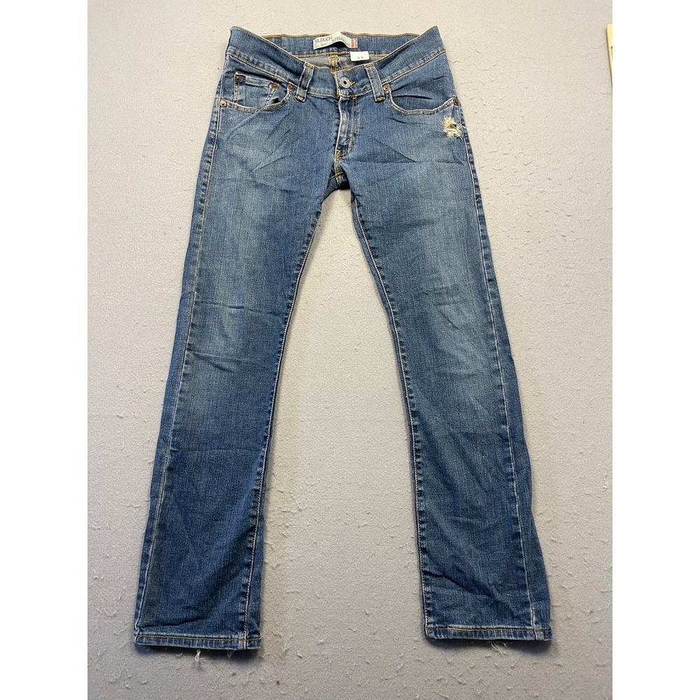 Levi's 504 Slouch Straight Cotton Blend Blue Denim Size 9 Medium W30 Womens